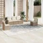 Juego de sofás jardín con cojines 5 pzas ratán sintético beige by , Modular outdoor sofas - Ref: Foro24-3251125, Price: 349,3...