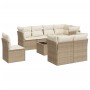 Set de sofás de jardín 9 pzas con cojines ratán sintético beige de , Conjuntos de jardín - Ref: Foro24-3249777, Precio: 613,4...