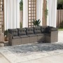 Set de muebles de jardín 6 pzas y cojines ratán sintético gris de , Conjuntos de jardín - Ref: Foro24-3249499, Precio: 385,91...