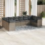 Set de sofás de jardín 10 pzas con cojines ratán sintético gris de , Conjuntos de jardín - Ref: Foro24-3250039, Precio: 579,6...