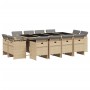 Set comedor de jardín con cojines 13 pzas ratán sintético beige de , Conjuntos de jardín - Ref: Foro24-3210684, Precio: 1,00 ...