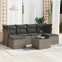 Set de sofás de jardín 7 piezas con cojines ratán PE gris de , Conjuntos de jardín - Ref: Foro24-3249859, Precio: 424,79 €, D...