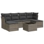 Set de sofás de jardín 7 piezas con cojines ratán PE gris de , Conjuntos de jardín - Ref: Foro24-3249859, Precio: 424,79 €, D...