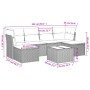 Set de sofás de jardín 7 piezas con cojines ratán PE gris de , Conjuntos de jardín - Ref: Foro24-3249859, Precio: 424,79 €, D...
