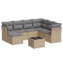 Juego de sofás de jardín con cojines beige 8 pzas ratán PE de , Conjuntos de jardín - Ref: Foro24-3249838, Precio: 493,08 €, ...
