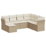 Set sofás de jardín 7 piezas y cojines ratán sintético beige de , Conjuntos de jardín - Ref: Foro24-3249827, Precio: 463,81 €...