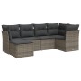 Set de muebles de jardín 6 pzas y cojines ratán sintético gris de , Conjuntos de jardín - Ref: Foro24-3249789, Precio: 370,13...