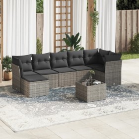 Set de sofás de jardín 8 pzas y cojines ratán sintético gris de , Conjuntos de jardín - Ref: Foro24-3249819, Precio: 482,38 €...
