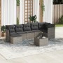 Set de sofás de jardín 8 pzas y cojines ratán sintético gris de , Conjuntos de jardín - Ref: Foro24-3249819, Precio: 482,38 €...