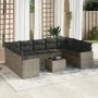 Set de sofás de jardín 10 pzas con cojines ratán sintético gris by , Modular outdoor sofas - Ref: Foro24-3251747, Price: 611,...