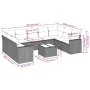 Set de sofás de jardín 10 pzas con cojines ratán sintético gris by , Modular outdoor sofas - Ref: Foro24-3251747, Price: 611,...