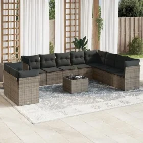 Set de sofás de jardín 11 pzas y cojines ratán sintético gris de , Conjuntos de jardín - Ref: Foro24-3249709, Precio: 667,41 ...