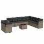 Set de sofás de jardín 11 pzas y cojines ratán sintético gris de , Conjuntos de jardín - Ref: Foro24-3249709, Precio: 655,40 ...
