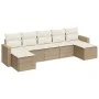 Set sofás de jardín 7 piezas y cojines ratán sintético beige by , Modular outdoor sofas - Ref: Foro24-3251675, Price: 454,06 ...