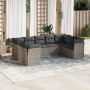 Set de muebles de jardín 9 pzas y cojines ratán sintético gris de , Conjuntos de jardín - Ref: Foro24-3249969, Precio: 575,04...