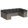 Set de muebles de jardín 9 pzas y cojines ratán sintético gris de , Conjuntos de jardín - Ref: Foro24-3249969, Precio: 575,04...