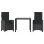 Set comedor de jardín 3 pzas con cojines ratán sintético negro de , Conjuntos de jardín - Ref: Foro24-3212203, Precio: 318,13...