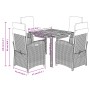 Set comedor de jardín 5 piezas con cojines ratán sintético gris de , Conjuntos de jardín - Ref: Foro24-3212241, Precio: 587,2...