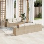 Juego de sofás de jardín con cojines beige 8 pzas ratán PE de , Conjuntos de jardín - Ref: Foro24-3257682, Precio: 595,08 €, ...