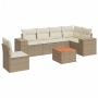 Set sofás de jardín 7 piezas y cojines ratán sintético beige de , Conjuntos de jardín - Ref: Foro24-3257801, Precio: 493,72 €...