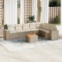 Juego de sofás de jardín con cojines beige 8 pzas ratán PE de , Conjuntos de jardín - Ref: Foro24-3257808, Precio: 561,25 €, ...