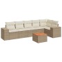 Set sofás de jardín 7 piezas y cojines ratán sintético beige de , Conjuntos de jardín - Ref: Foro24-3257787, Precio: 493,72 €...