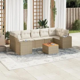 Gartensofagarnitur mit beigen Kissen, 8-teilig, aus PE-Rattan. von , Gartensets - Ref: Foro24-3257689, Preis: 575,08 €, Rabat...