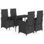 Set de muebles jardín 5 pzas con cojines ratán sintético negro de , Conjuntos de jardín - Ref: Foro24-3212530, Precio: 604,48...