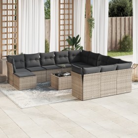 Set sofás de jardín con cojines 13 piezas ratán sintético gris de , Conjuntos de jardín - Ref: Foro24-3250479, Precio: 790,29...