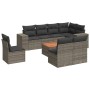 Set de muebles de jardín 9 pzas y cojines ratán sintético gris de , Conjuntos de jardín - Ref: Foro24-3257817, Precio: 530,79...