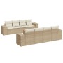Set de sofás de jardín 9 pzas con cojines ratán sintético beige de , Conjuntos de jardín - Ref: Foro24-3257696, Precio: 676,0...