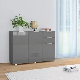 Aparador gris brillante 107x35x80,5 cm de vidaXL, Aparadores - Ref: Foro24-283720, Precio: 167,65 €, Descuento: %