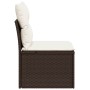 Silla de jardín sin reposabrazos con cojines ratán PE marrón de , Sofás de exterior - Ref: Foro24-366215, Precio: 60,69 €, De...