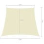 Toldo de vela trapezoidal de tela oxford color crema 2/4x3 m en Sombrillas | Comprar online en Foru.es