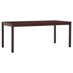 Dark brown pine wood dining table 180x90x73 cm by vidaXL, Kitchen and dining tables - Ref: Foro24-283407, Price: 158,73 €, Di...