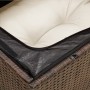 Silla de jardín sin reposabrazos con cojines ratán PE marrón de , Sofás de exterior - Ref: Foro24-366215, Precio: 60,69 €, De...