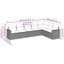 Set de sofás de jardín 7 piezas con cojines ratán PE gris de , Sofás modulares de exterior - Ref: Foro24-3251387, Precio: 450...