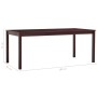 Mesa de comedor de madera de pino marrón oscuro 180x90x73 cm de vidaXL, Mesas de cocina y de comedor - Ref: Foro24-283407, Pr...