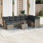 Set de muebles de jardín 9 pzas y cojines ratán sintético gris de , Conjuntos de jardín - Ref: Foro24-3249899, Precio: 561,14...