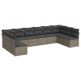 Set de sofás de jardín 10 pzas con cojines ratán sintético gris de , Conjuntos de jardín - Ref: Foro24-3249929, Precio: 567,8...