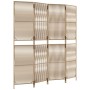 Biombo de 4 paneles ratán sintético beige de , Divisores de ambientes - Ref: Foro24-365395, Precio: 115,52 €, Descuento: %