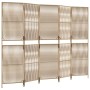 Biombo de 5 paneles ratán sintético beige de , Divisores de ambientes - Ref: Foro24-365383, Precio: 150,60 €, Descuento: %