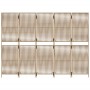 Biombo de 5 paneles ratán sintético beige de , Divisores de ambientes - Ref: Foro24-365383, Precio: 150,60 €, Descuento: %