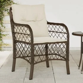 Sillas de jardín con cojines 2 unidades ratán sintético marrón de , Sillas de jardín - Ref: Foro24-365154, Precio: 187,62 €, ...