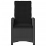 Sillón reclinable de jardín con cojines ratán sintético negro de , Sillas de jardín - Ref: Foro24-365161, Precio: 116,10 €, D...