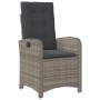 Sillón reclinable de jardín con cojines ratán sintético gris de , Sillas de jardín - Ref: Foro24-365163, Precio: 121,13 €, De...