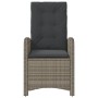 Sillón reclinable de jardín con cojines ratán sintético gris de , Sillas de jardín - Ref: Foro24-365163, Precio: 121,13 €, De...