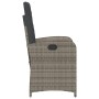 Sillón reclinable de jardín con cojines ratán sintético gris de , Sillas de jardín - Ref: Foro24-365163, Precio: 121,13 €, De...