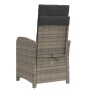 Sillón reclinable de jardín con cojines ratán sintético gris de , Sillas de jardín - Ref: Foro24-365163, Precio: 121,13 €, De...