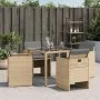 Sillones jardín con cojines 4 uds ratán sintético beige mezcla de , Sillas de jardín - Ref: Foro24-364938, Precio: 206,16 €, ...